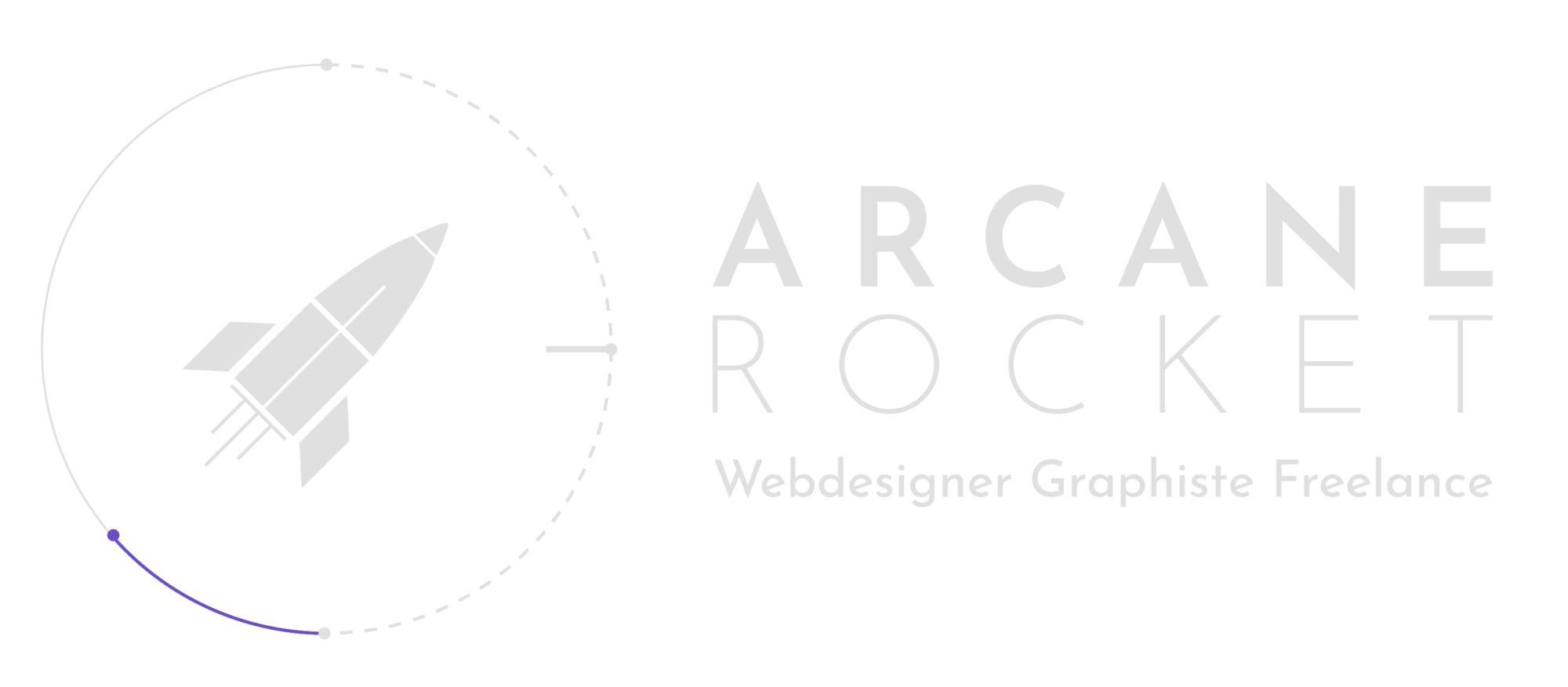 Logo Arcane Rocket Gris Drapeau